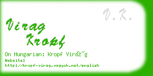 virag kropf business card